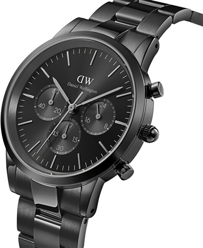 Orë për meshkuj Daniel Wellington Iconic Chronograph, e zezë