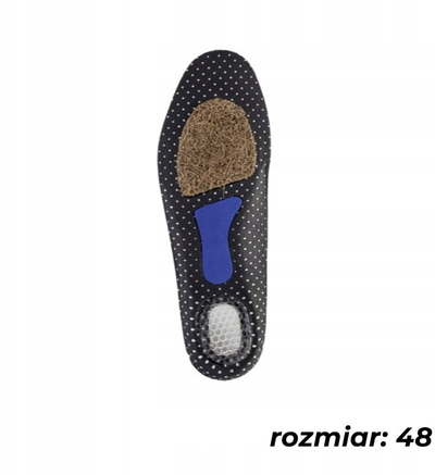 Taban anatomic VM Footwear, madhësia 48, jastëk xheli, i zi