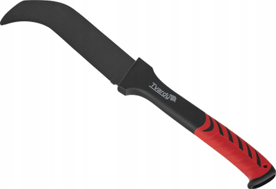Machete kopshti Tvardy T02-011, teh 35cm, dorezë ergonomike, e kuqe e zezë