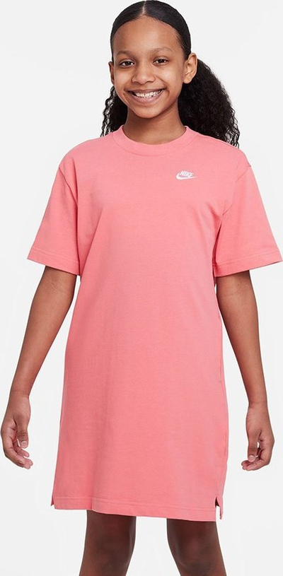 Fustan për goca Nike Sportswear Jr Dress FB1258 894, pambuk, me xhepa, rozë