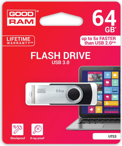 Flash Drive GoodRam UTS3 64 GB (UTS3-0640K0R11)