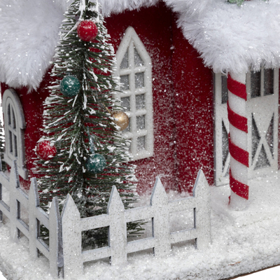 Dekoratë shtëpia e Babagjyshit Feeric Christmas, 25.5 cm, e kuqe