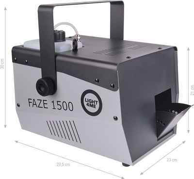 Gjenerator tymi Light4Me Faze 1500, 1500W, me Timer, ngjyrë e zezë