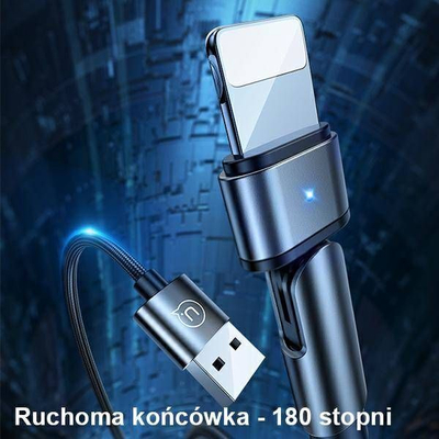Kabllo USB Usams U85, USB A në Lightning, 1 m, jeshile
