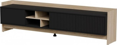 Комода за ТВ Cama Meble Porto, 3 врати 1 полица, 190x38x50cm, беж црна