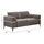 Set divanësh Ferin HM6070.02, 3+2 vende, këmbë metalike, gri dark brown