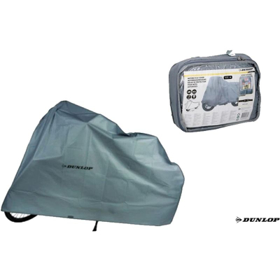 Mbulesë motori Dunlop L, 228 x 99 x 124 cm, që i rri ballë motit, gri argjend