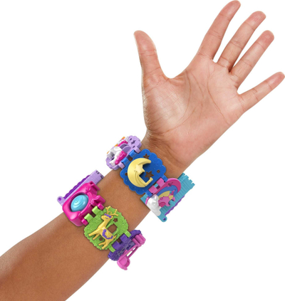 Lodër Polly Pocket Bracelet Treasures, set me 6 copë, byzylykë interaktivë, shumëngjyrësh
