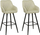 Set karrigesh bar Beliani Darien, 2 copë, lartësi 103 cm, jeshile e çelët
