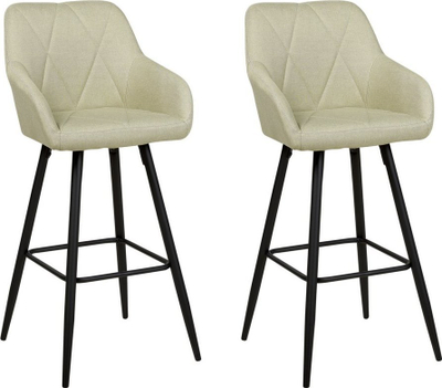 Set karrigesh bar Beliani Darien, 2 copë, lartësi 103 cm, jeshile e çelët