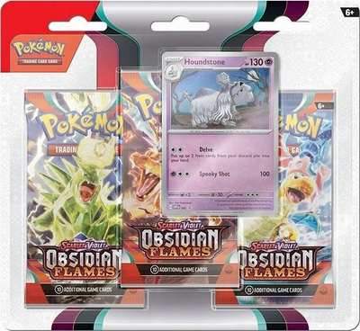 Set letra Pokémon TCG Scarlet & Violet Obsidian Flames, 3 booster, shumëngjyrësh