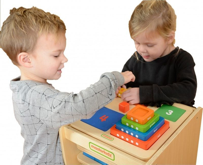 Piramidë edukative prej druri Masterkidz Counting Colors, shumëngjyrëshe
