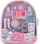Set kozmetik për kalamaj Martinelia Yummy Bag, 10 pjesë, çantë shpine transparente, rozë pastel