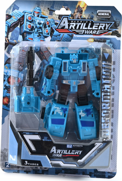 Lodër robot ushtarak Artillery War, transformues 2 në 1, 13 cm, shumëngjyrësh