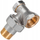 Valvul këndore lockshield, 2 funksione, 3/8" x 3/8", e nikluar