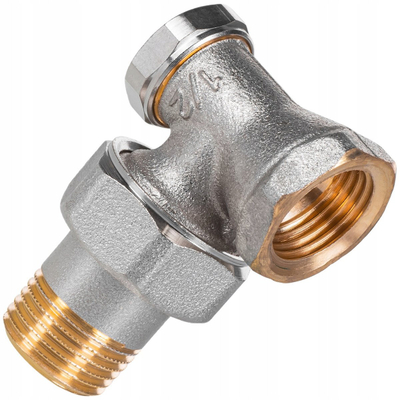 Valvul këndore lockshield, 2 funksione, 3/8" x 3/8", e nikluar