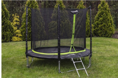 Trampolinë për kopsht Lean Sport Pro, 8 FT 244 cm, me rrjetë mrena, jeshile