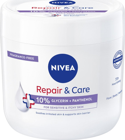 Krem trupi Nivea Repair &amp; Care, 400ml, për lëkurë të thatë