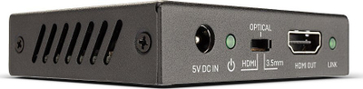 Audio embedder HDMI Lindy 18G, 4K 60Hz HDR, TosLink dhe 3.5mm, i zi