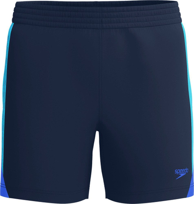 Shorta noti Speedo Hyperboom Splice 16", me rrip lidhës, me xhepa, blu me portokalli