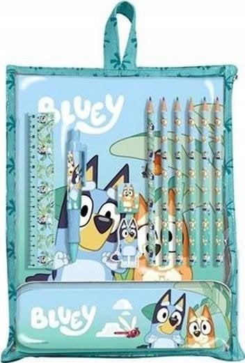 Set shkrimi Bluey Bumper, me çantë të ripërdorshme, shumëngjyrësh