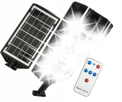 Dritë diellore rrugore W7100B-5, 14COB, me sensor lëvizjeje, e zezë