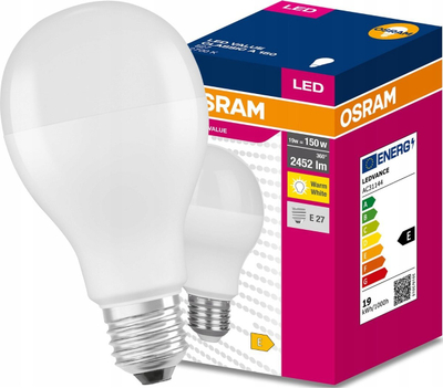 Llambë LED Osram VALUE E27, 19W, 2700K, dritë e ngrohtë