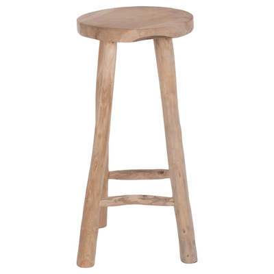 Stol bari Kont druri teak natyral Φ34.5×71.5 cm (HM9338)