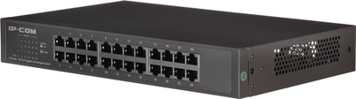 Switç rrjeti IP-COM G1024D V7.0, 24 porta Gigabit, unmanaged, ngjyrë e zezë
