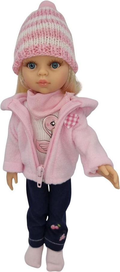 Rroba për kukulla Paola Reina 32cm, set me gjëra, shumëngjyrëshe