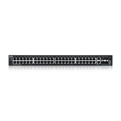 Switch rrjeti Zyxel XGS2220-54, 48x Gigabit, 6x 10G SFP+, i zezë