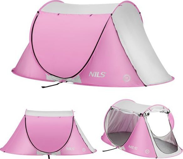 Çadër plazhi Nils Extreme NC3043, vetë-mbështetëse, 220x120x95 cm, rozë