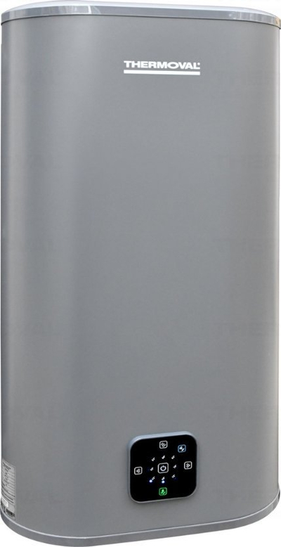 Електричен бојлер Thermoval Aqua Ti Slim, 80L, WiFi, сив