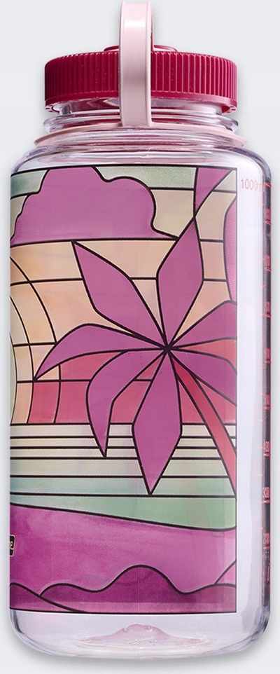 Шише за вода Nalgene Wide Mouth 32oz, дизајн Stained Glass Sunset, повеќебојно