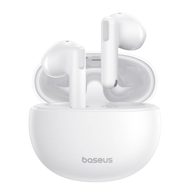 Kufje wireless Baseus Bowie E12, TWS Bluetooth 5.3, 30 orë bateri, të bardha