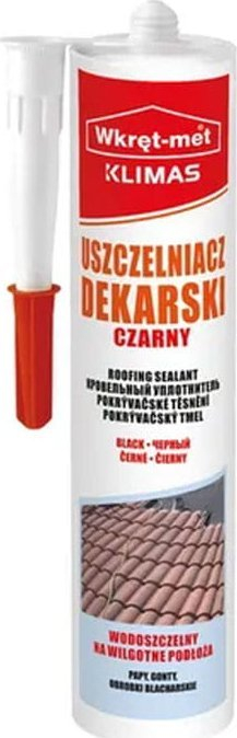 Битуменски заптивач за кров Wkręt-met, 310ml, отпорен на УВ и мраз, црн