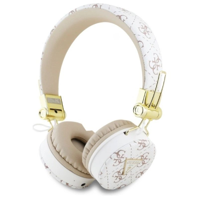 Kufje on ear Guess GUBH70E4PTMH, Bluetooth, ENC, të bardha me bezhë