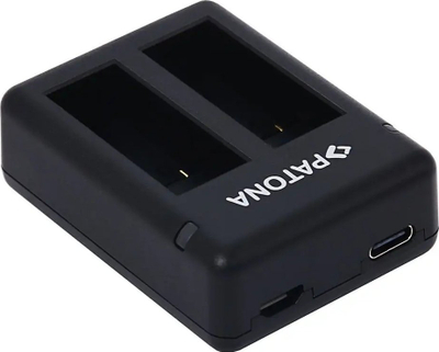 Karikues baterish Patona Dual USB për GoPro Hero 9 edhe Hero 10, i zi