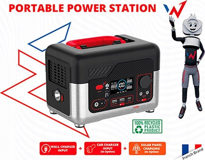 Stacion portativ energjie Wonder WX600, 300W, 72800mAh, i zi me të kuqe