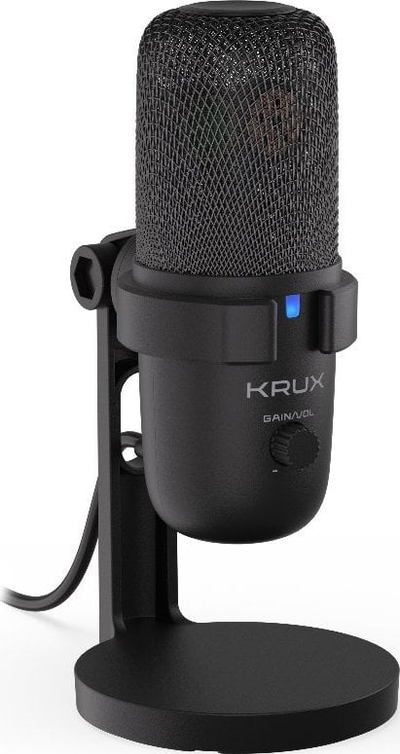 Mikrofon Krux Emote 2000S KRXC002, кардиоиден и омнидирекционален, USB C, црн