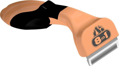 Krehër për mace 8in1 Perfect Coat DeShedder, teh 46mm, dorezë ergonomike, gri