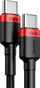 Kabllo Baseus USB-C - USB-C USB, 2m, e zezë (BSU1520REDBLK), 2 m, e zezë