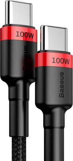Kabllo Baseus USB-C - USB-C USB, 2m, e zezë (BSU1520REDBLK), 2 m, e zezë