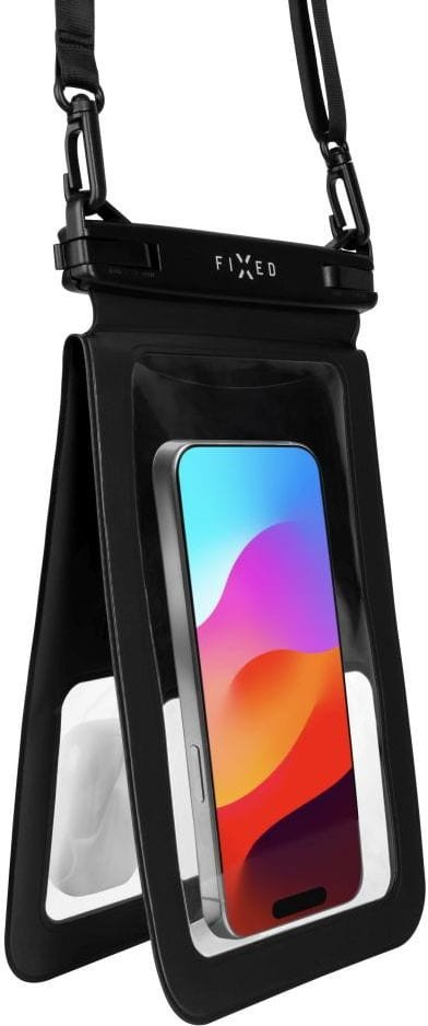 Универзална футрола FIXED Float Twin 8.5\", со квалитетно затворање, IPX8 сертификат, црна
