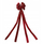 Fjongo zbukuruese për pemë CHRISTMAS TREE BOW, 33x130cm, e kuqe me ar