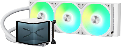 Водено ладење AIO TRYX PANORAMA ARGB, 360mm, за CPU Intel AMD, бело