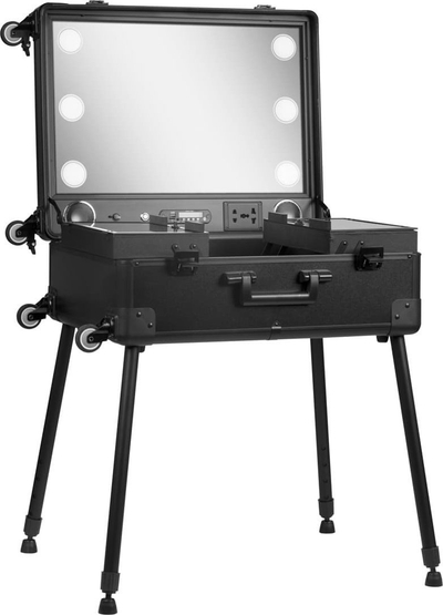 Портабилна кутија со звучници Activeshop Portable Stand, со вградени звучници, црна