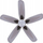Ventilator tavani COYOTE Silver, LED, me telekomandë, ngjyrë argjendtë