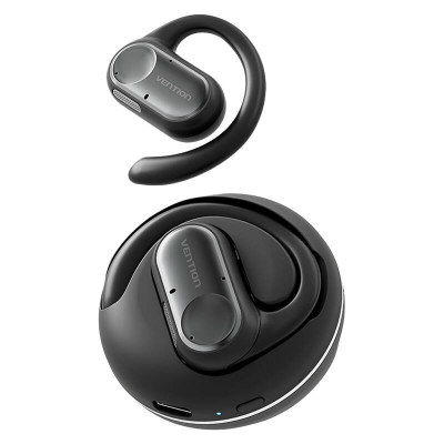 Kufje Bluetooth Vention NBPB0, me mikrofon, me kuti karikimi, e zezë