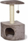 Shtyllë gërvishtëse për mace Duvo+ Corner Bessie, 30x30x58cm, me sisal, gri